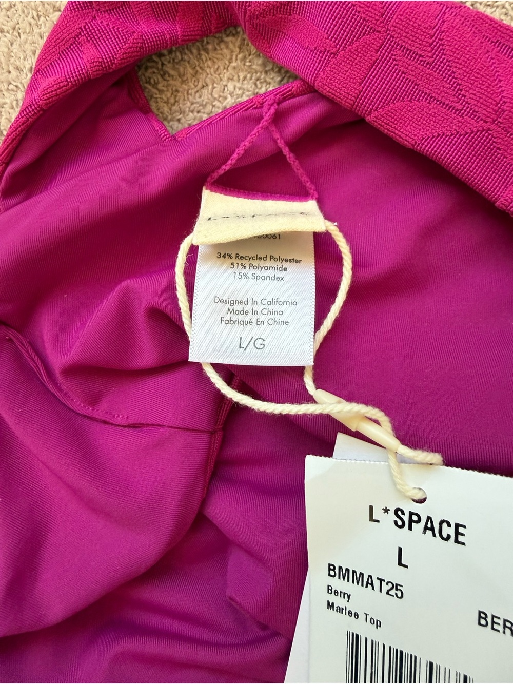 NEW - L*SPACE x REVOLVE - Swim Set - Bardot Bottom Classic / Marlee Top - BERRY - Picture 12 of 12